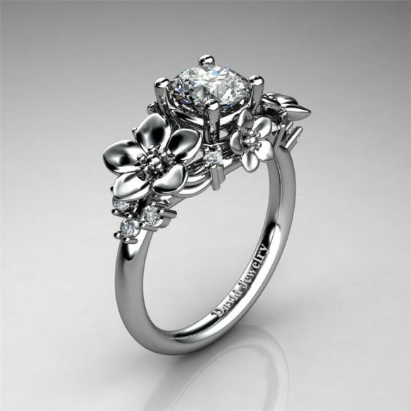 Flori's Multi 925 White Topaz Ring sz 6 - Picture 1 of 6